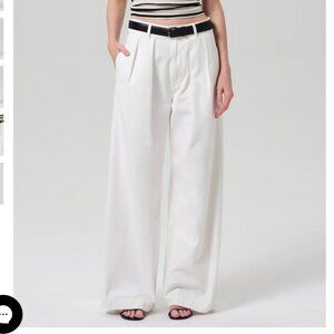 Citizens Of Humanity White Wide Leg Pants